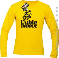 Lubie zapierdalać - longsleeve męski żółty