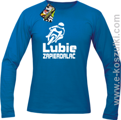 Lubie zapierdalać - longsleeve męski niebieski