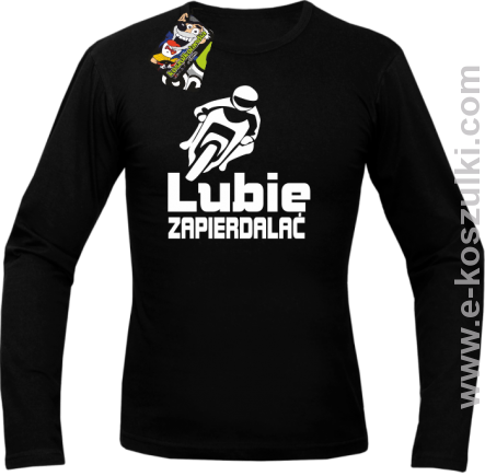 Lubie zapierdalać - longsleeve męski czarny