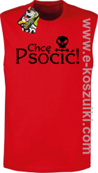 Chcę psocić - bezrękawnik męski czerwony