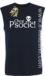 Chcę psocić - bezrękawnik męski granatowy