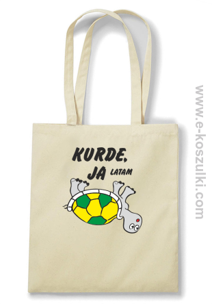Kurde, ja latam - żółwik  - ECO torba beżowa