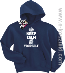 Keep calm and be yourself  bluza dziecięca - granatowy