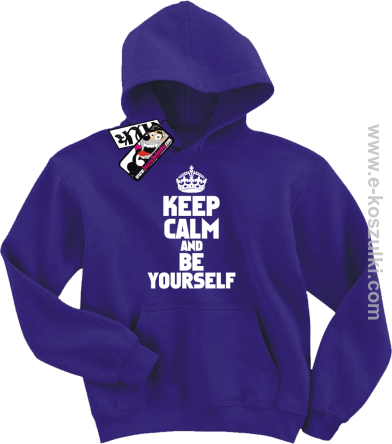 Keep calm and be yourself  bluza dziecięca - fioletowy