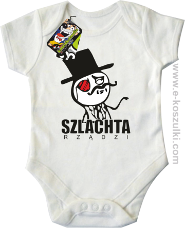 Szlachta rządzi - body dziecięce białe