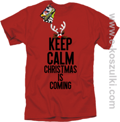 Keep calm christmas is coming czerwony