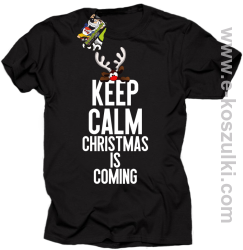 Keep calm christmas is coming black