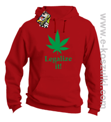 Legalize it gandzia ganja - bluza z kapturem czerwona