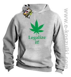 Legalize it gandzia ganja - bluza z kapturem melanżowa