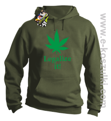 Legalize it gandzia ganja - bluza z kapturem khaki