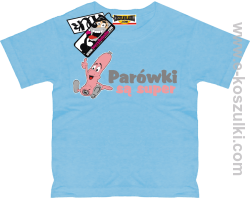 Parówki są super koszulka dziecięca - błękitny