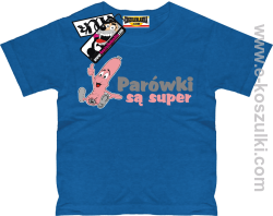 Parówki są super koszulka dziecięca - niebieski
