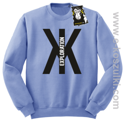 ten X Exploration - bluza na zimę bez kaptura błękitna