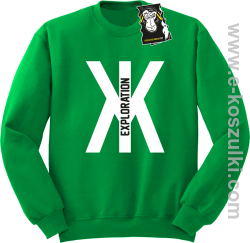 ten X Exploration - bluza na zimę bez kaptura zielona