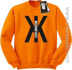 ten X Exploration - bluza na zimę bez kaptura pomarańczowa