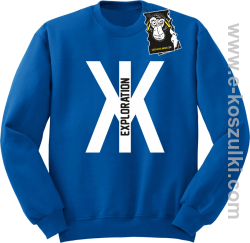 ten X Exploration - bluza na zimę bez kaptura niebieska