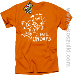 I hate mondays - koszulka męska pomarańczowy