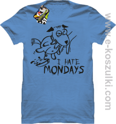 I hate mondays - koszulka męska błękitny