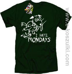 I hate mondays - koszulka męska butelkowy