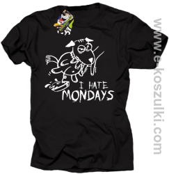 I hate mondays - koszulka męska czarny