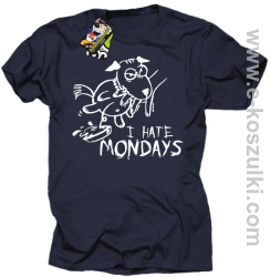 I hate mondays - koszulka męska granatowy