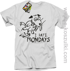 I hate mondays - koszulka męska biały