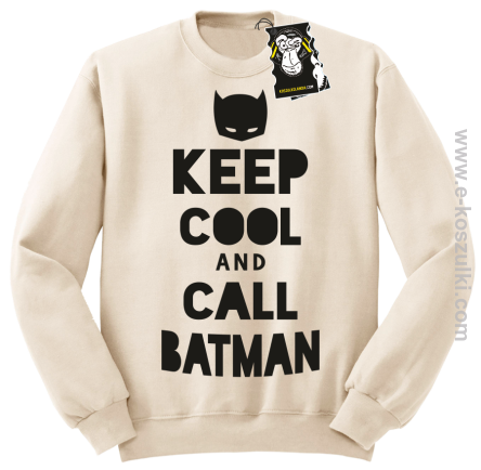 keep cool and call batman - modna bluza beżowa