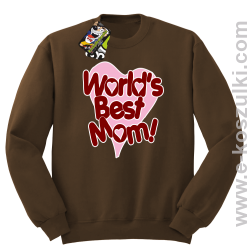 Worlds Best Mom - bluza STANDARD bez kaptura brązowa