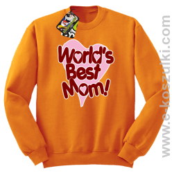 Worlds Best Mom - bluza STANDARD bez kaptura pomrańczowa