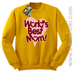Worlds Best Mom - bluza STANDARD bez kaptura żółta