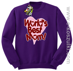 Worlds Best Mom - bluza STANDARD bez kaptura fioletowa