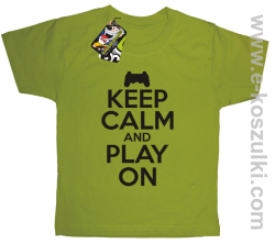 Keep calm and play on konsola - koszulka dziecięca kiwi