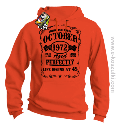 Legends were born in October Aged Perfectly Life Begins - z własną personalizacją - bluza z kapturem 