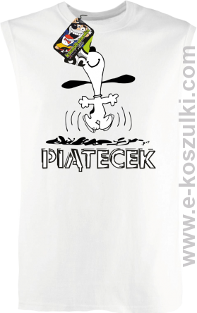 Hurra piątecek - bezrękawnik męski biały