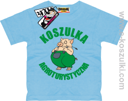 Koszulka agroturystyczna tshirt dziecięcy - błękitny
