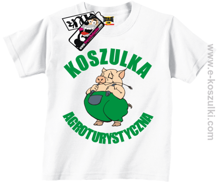 Koszulka agroturystyczna tshirt dziecięcy - biały