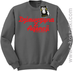 Dziewczyna z agencji reklamowej - bluza z nadrukiem  bez kaptura szara