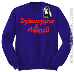 Dziewczyna z agencji reklamowej - bluza z nadrukiem  bez kaptura fioletowa