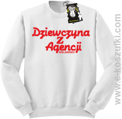 Dziewczyna z agencji reklamowej - bluza z nadrukiem  bez kaptura biała