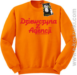 Dziewczyna z agencji reklamowej - bluza z nadrukiem  bez kaptura pomarańczowa