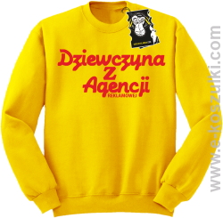 Dziewczyna z agencji reklamowej - bluza z nadrukiem  bez kaptura żółta
