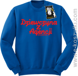 Dziewczyna z agencji reklamowej - bluza z nadrukiem  bez kaptura niebieska