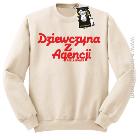 Dziewczyna z agencji reklamowej - bluza z nadrukiem  bez kaptura beżowa