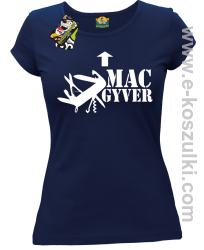 Mac Gyver - koszulka damska granatowy