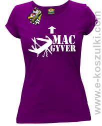 Mac Gyver - koszulka damska fioletowy