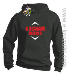 Kocham siebie - bluza z kapturem szara