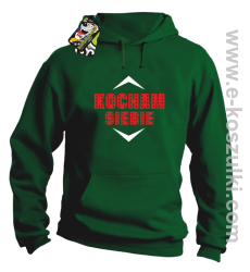 Kocham siebie - bluza z kapturem zielona