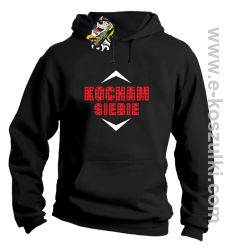 Kocham siebie - bluza z kapturem czarna