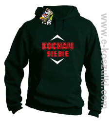 Kocham siebie - bluza z kapturem butelkowa