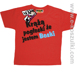 Krążą pogłoski, że jestem boski koszulka dziecięca - czerwony